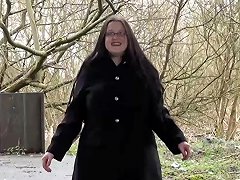 Chubby Amateur Flashing And BBW Public Masturbation Of Fat Exhibitionist Emma Outdoors Showing Pussy And Tits To Voyeur